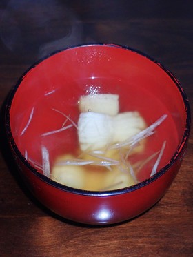 鱧の湯引き(おとし)とお吸い物
