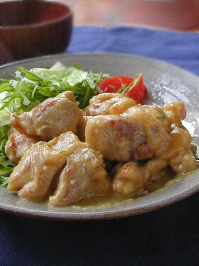 鶏肉のまろやか味噌炒め