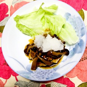 簡単ヘルシー和風あんかけ豆腐ハンバーグ♪
