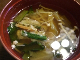 天ぷらinお味噌汁
