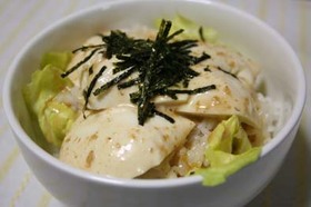 簡単おいしいヘルシー♪豆腐サラダ丼