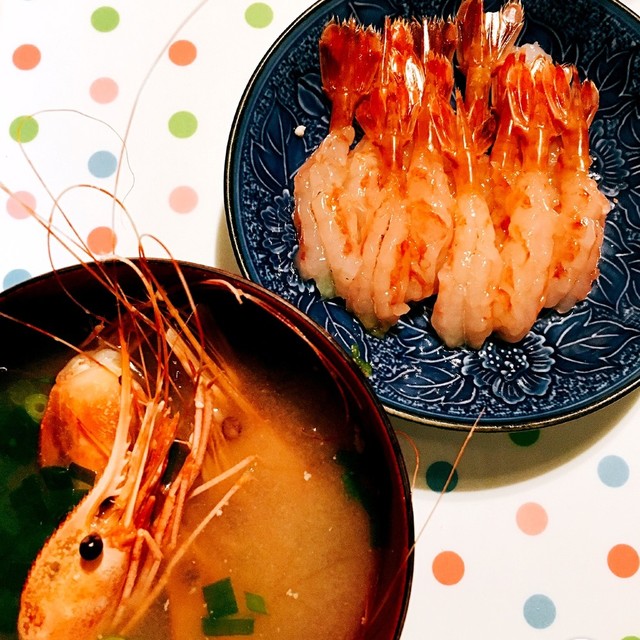 牡丹海老のお刺身とお味噌汁 レシピ 作り方 By Pika3 クックパッド 簡単おいしいみんなのレシピが373万品