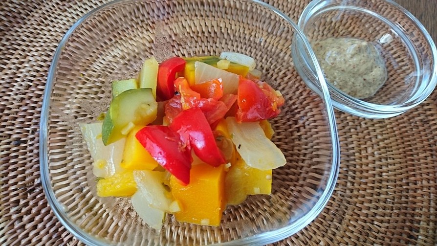 夏野菜ラタトゥイユオレンジマスタードの画像