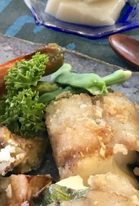 豆腐の豚バラチーズ巻き〜万能梅だれ添え〜