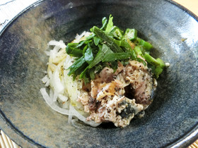 【糖質制限】さっぱり!青しそ鯖缶パスタ
