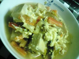 給食の味★高野豆腐の卵とじ
