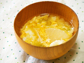 大根と卵の味噌汁♪