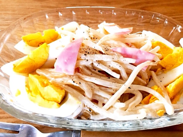 簡単 もやしとハムと卵のデリ風サラダ レシピ 作り方 By リカ姫 クックパッド 簡単おいしいみんなのレシピが360万品