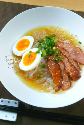 満腹ヘルシー★白滝麺の冷やし醤油ラーメン