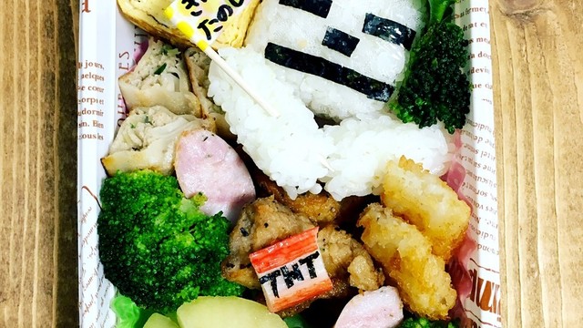 マイクラスケルトン弁当 簡単キャラ弁 レシピ 作り方 By 工作弁当やさん クックパッド