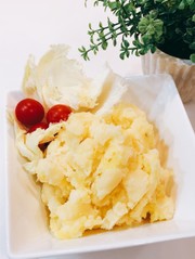 たくあんでポテトサラダの写真