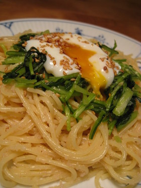 たらこバターとお漬物のパスタ♪