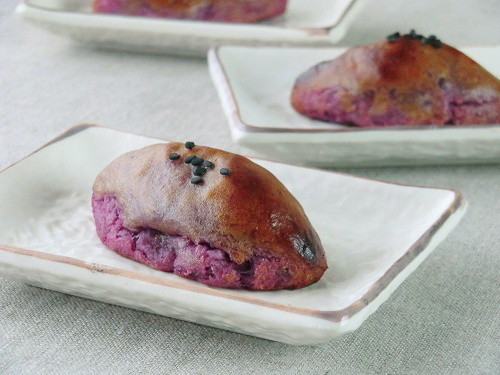 紫芋の簡単スイートポテトの画像