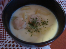 ❤優しい甘さ❤帆立の豆乳チャウダー