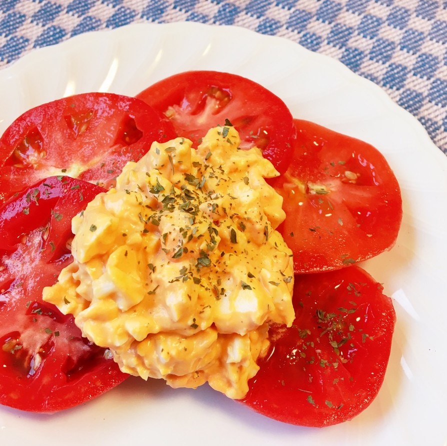 ＊輪切りトマトの卵タルタルソース添え＊の画像