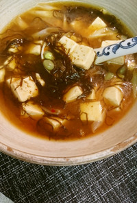 豆腐・もずくキムチスープ