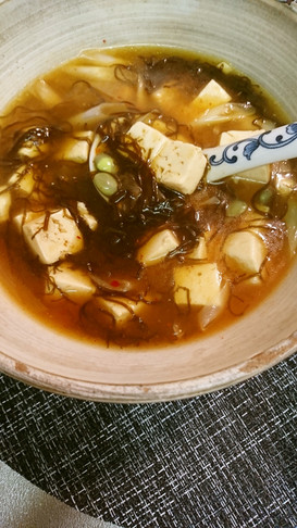豆腐・もずくキムチスープ