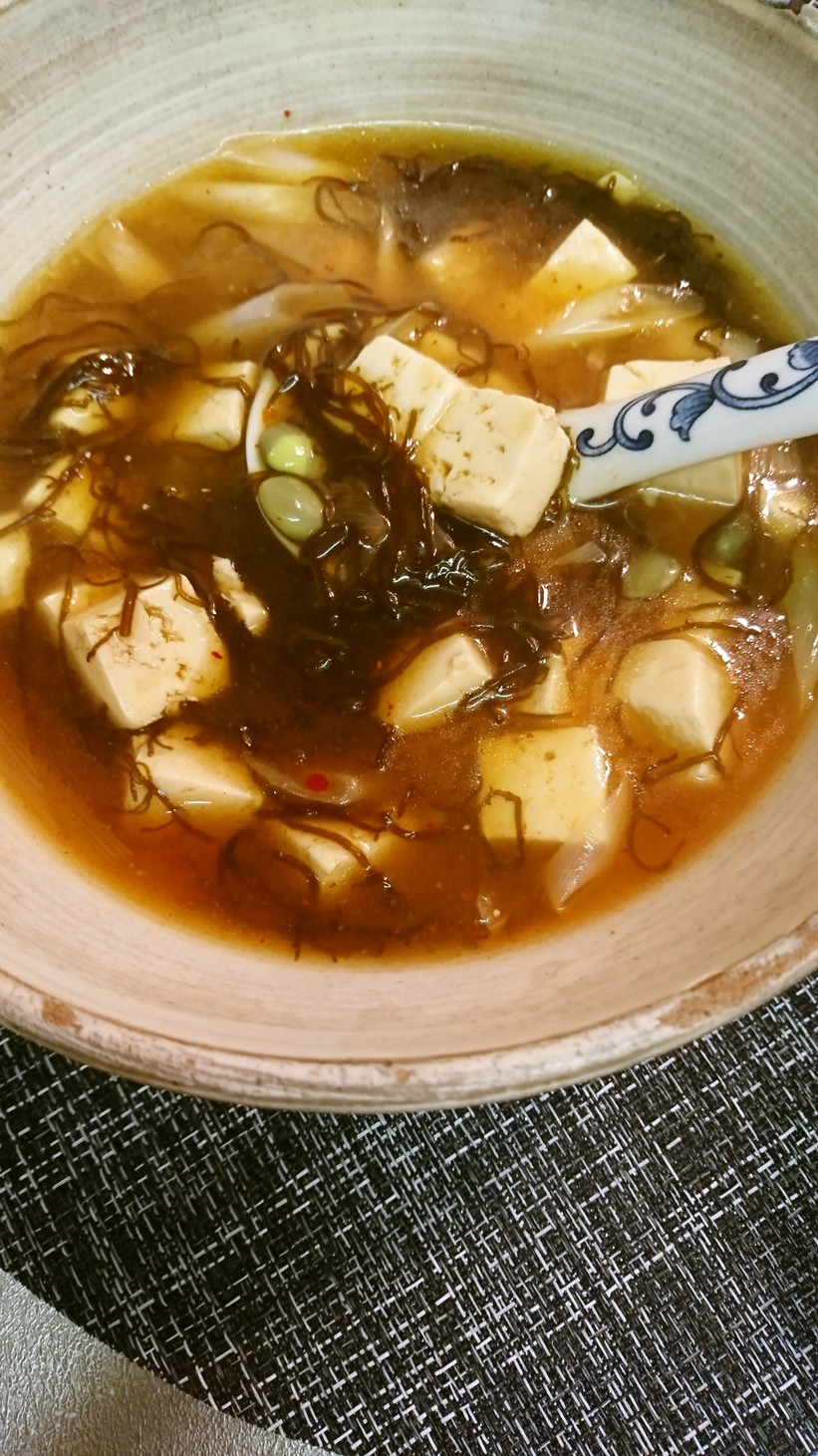 豆腐・もずくキムチスープの画像
