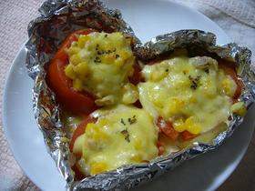 トマトのツナマヨチーズ焼き♪