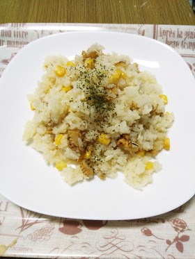 炊飯器におまかせ♪ベビーホタテピラフ