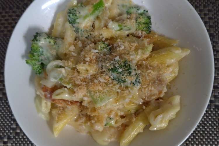 フライパンで簡単エビマカロニグラタン レシピ 作り方 By ぽてちのりしお クックパッド