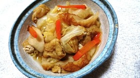 お弁当にも!竹輪とキャベツの油揚げ煮