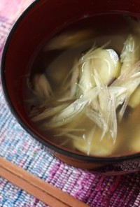 ミョウガと茄子のお味噌汁