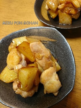 鶏肉とじゃがいもの照り焼き