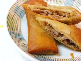 焼肉のたれジャン☆豚キノコ春巻き