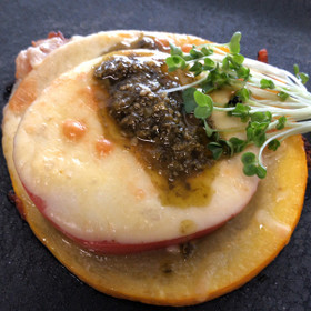 丸ズッキーニとトマトのチーズ重ね焼き