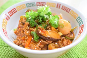 辛旨。豚ひき肉の四川麻婆あんかけ丼!