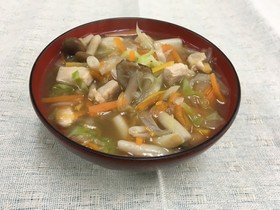 時短★鶏肉とキャベツ入りけんちん汁