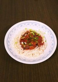 鯖味噌缶＆納豆トマト麺♪
