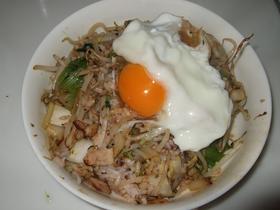 「ジャン」で簡単炒飯:卵のせ♪