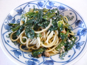 ちゅるるん☆ ほうれん草とタラコのパスタ