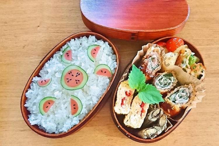 梅干し 胡瓜で なんちゃってスイカ弁当 レシピ 作り方 By ターシャン クックパッド 簡単おいしいみんなのレシピが358万品