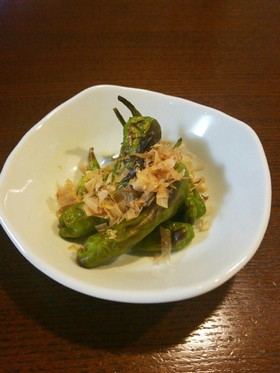トースター!ししとうの麺つゆ、鰹節和え
