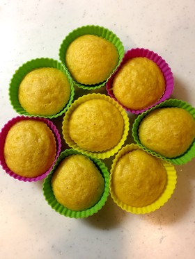 簡単で安心!かぼちゃ蒸しパン★離乳食