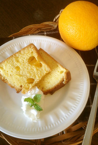 生オレンジ1個使用のシフォンケーキ