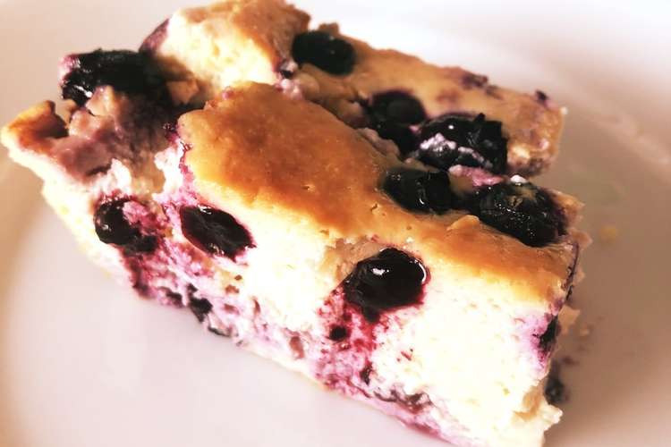 混ぜて焼くだけ ブルーベリーチーズケーキ レシピ 作り方 By ミリラム クックパッド