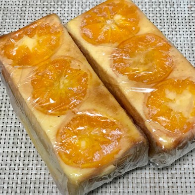 オレンジのパウンドケーキの写真