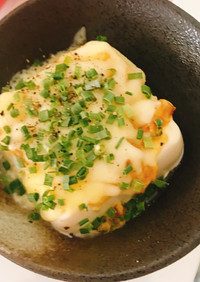 豆腐の味噌マヨチーズ