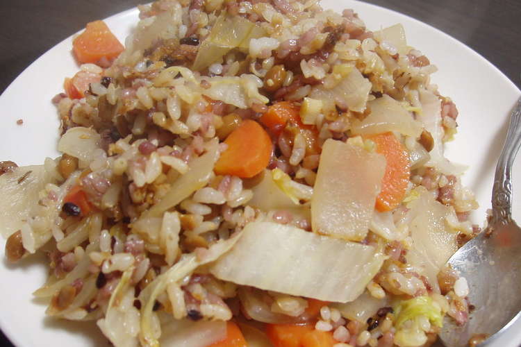 味噌汁の残りを使って 納豆チャーハン レシピ 作り方 By まりあんころもち クックパッド