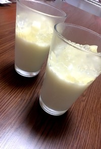 桃缶de❤2層の桃のミルクプリン