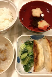 焼き餃子(チンゲン添え)【病院食】