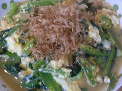 栄養満点！小松菜のふんわり卵とじの写真