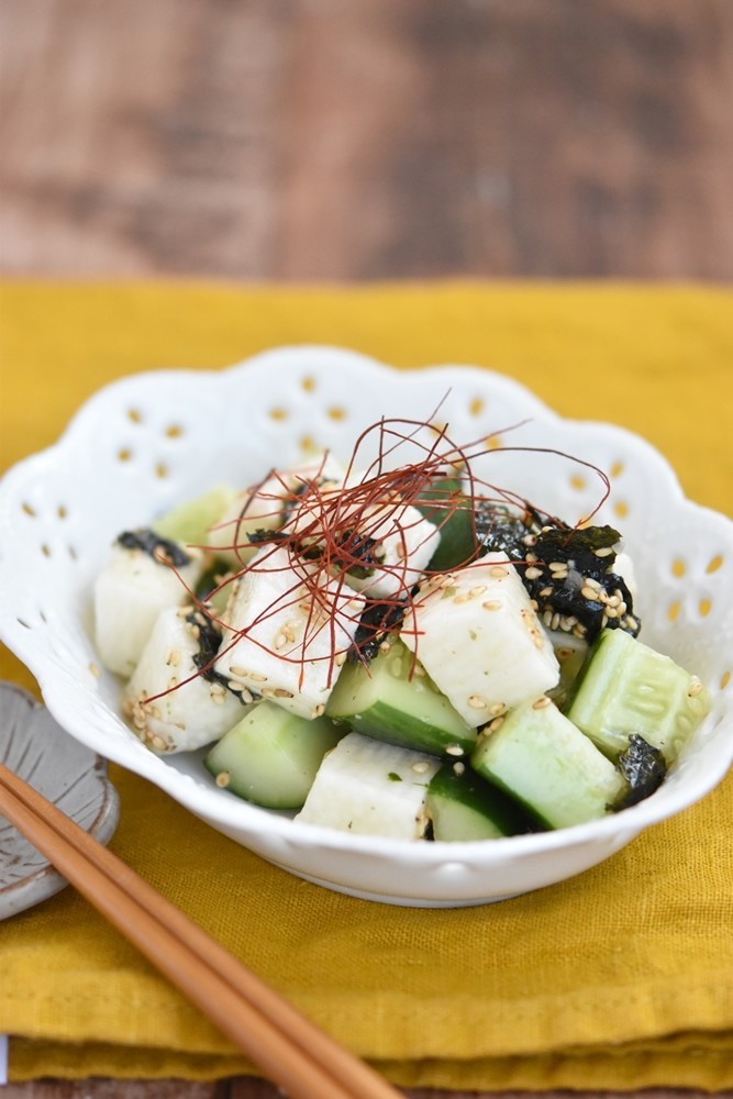 きゅうりと長芋の韓国風サラダ【作り置き】の画像