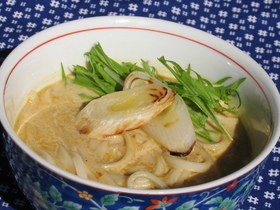 ピリ辛くりーみ~☆豆乳カレーうどん☆