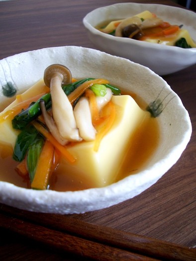 卵豆腐のお野菜あんかけの写真