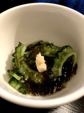余り野菜シリーズ_ゴーヤのもずく和え